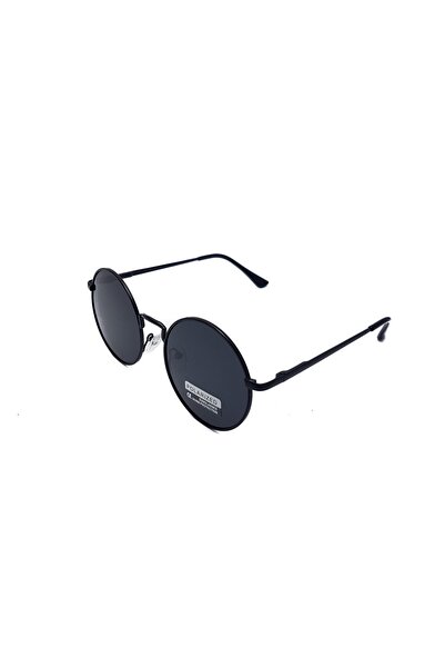 TİA Ochelari de soare retro John Lennon rotunzi polarizați, negri