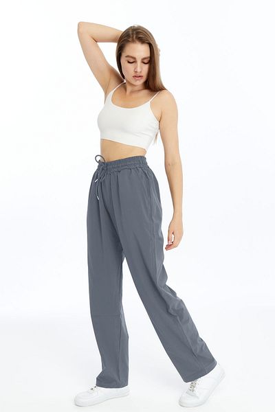 OXVİN Pantaloni largi pentru femei, țesătură parașută, pantaloni largi (VARĂ)