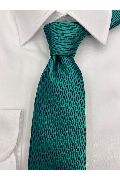 Pierre Cardin Pi̇erre Cardi̇n Woven Fabric Patterned Green Tie