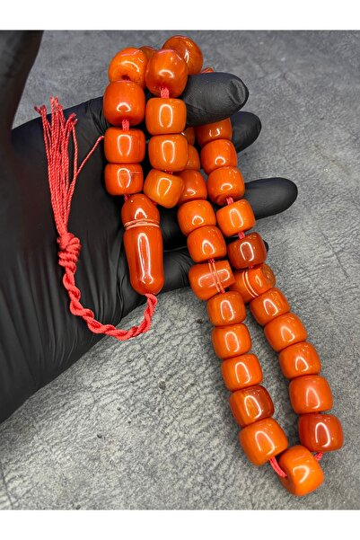 Mos Tespih Very Old Collectible Katelin Crimping Amber Prayer Beads