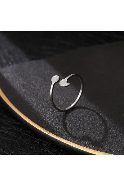 MITH SB TAKI Stainless Steel Water Drop Neon Light Adjustable Ring