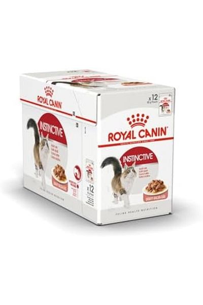 Royal Canin Feline Health Nutrition Instinctive Adult Cats Gravy 12X 85gm Cat Wet Food Pouches