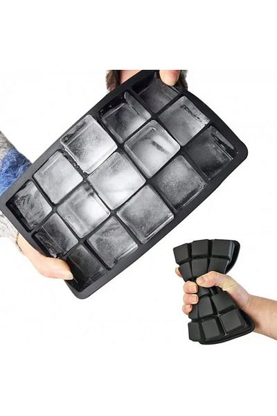 SyaMAG Silicone mold for 15 ice cubes, 18x11x3 cm