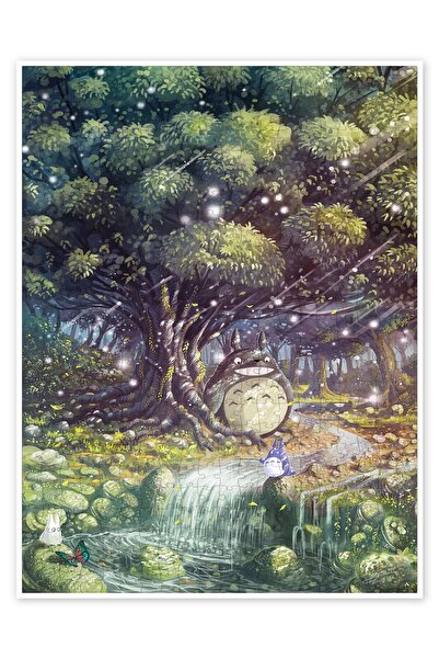 Jeronkarji Büyülü Cennet Totoro 500 Parça Puzzle Yapboz Klasik Film Temalı