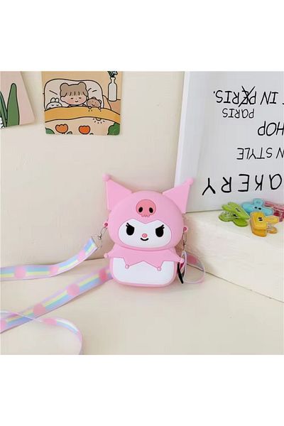 synshop Kuromi Kuromili Cat Eared Sanrio Geanta din silicon Portofel Femeie Adolescenta Fata Copil Bebelus