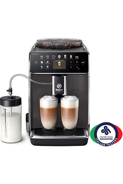 Philips Saeco GranAroma SM6580/10 automatic espresso machine, 14 drinks, 15 bar, TFT color screen, 4 profiles