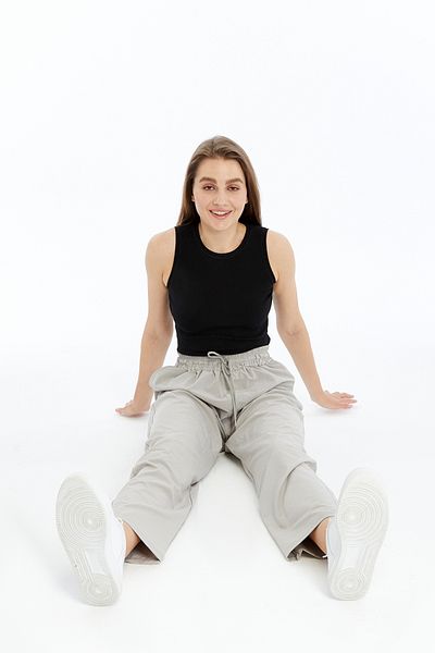 OXVİN Women's Oversize Wide Leg, Parachute Fabric, Baggy Trousers (Summer)