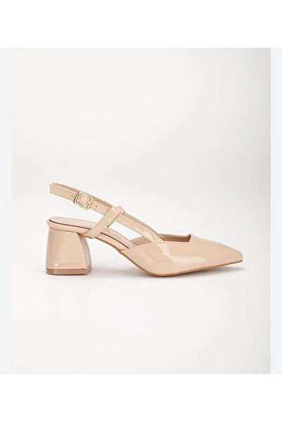 MY TREND الجلد براءات الاختراع والجلود مفتوحة الظهر وأشار اصبع القدم كعب قصير...