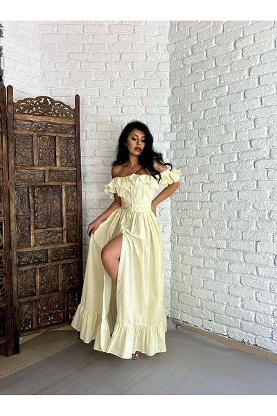 moneta boutique Rochie cămașă cu design lung cu mâneci cu volane