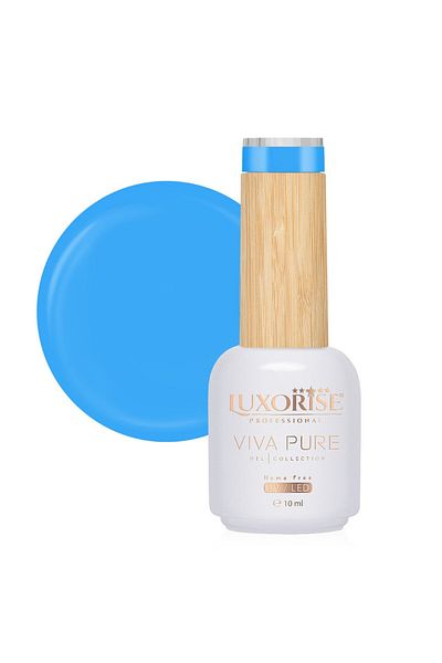 LUXORISE Oja semipermanentă Hema Free Viva Pure LUXORISE - Albastru sălbatic 10ml
