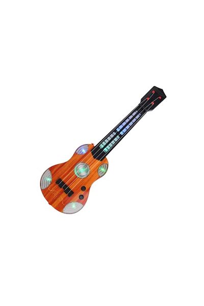 OEM Toy Guitar, Love Music Wood Brown Classic with Lights