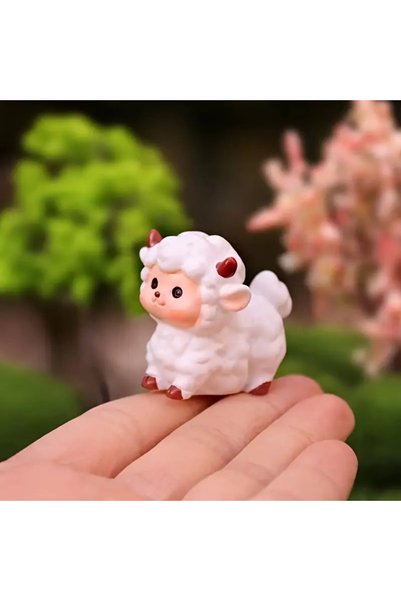 CharmFancy 4'Lü Mini Koyun Araba Süsü Ayna Torpido Araç Süsü Aksesuar