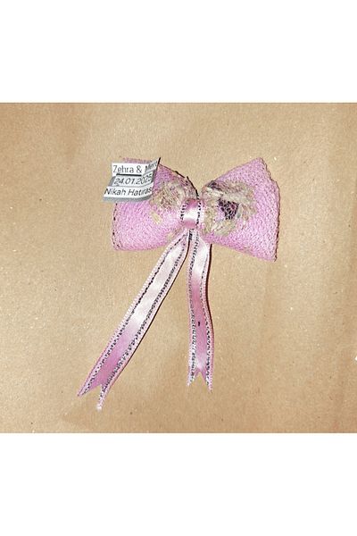 AYYILDIZ Pink Bow Model Cabinet Ornament