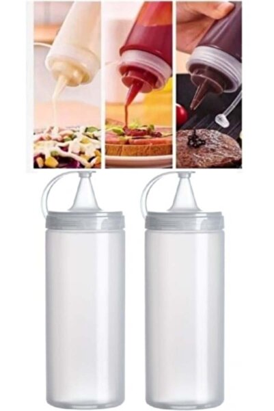 SyaMAG Set 2 dozatoare transparente cu capac și dop, 400 ml, 20 x 6 cm