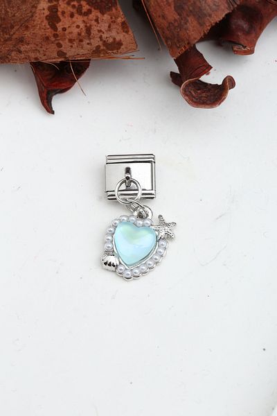 VLM AKSESUAR Heart Steel Italian Charm