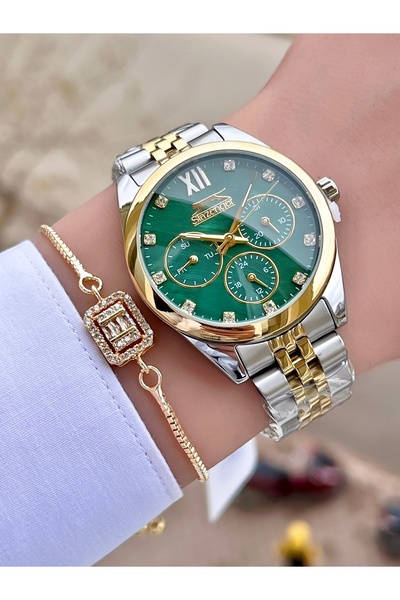 Slazenger Fonksiyonlu 5 ATM Su Geçirmez 2 Yıl Garantili Kadın Kol Saati