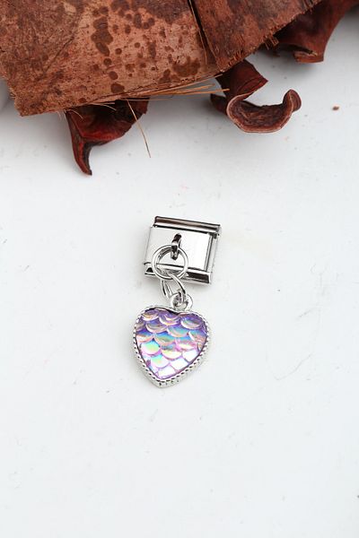 VLM AKSESUAR Heart Steel Italian Charm
