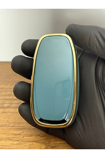 Luxe Aksesuarr Audi Smart A4 - A5 - Q5 - A6 - A7 - A8 - Husa de protectie cheie din silicon cu 3 butoane Culoare gri