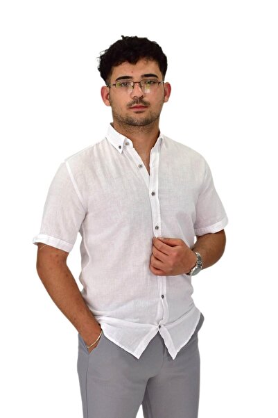 DYNAMO Ανδρικό βαμβακερό καλοκαιρινό κοντομάνικο πουκάμισο 9664 BGL-ST04595