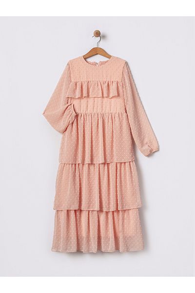 Emilakids Girls' 11-14 Years Old Long Sleeve Chiffon Dress