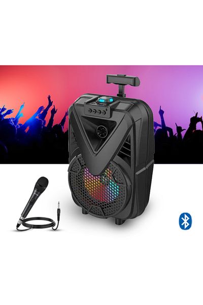 MACON RMN Portable Outdoor Speaker Color Lamp, Trolley Wireless Led Trolley Speaker For Party, Battery Pow