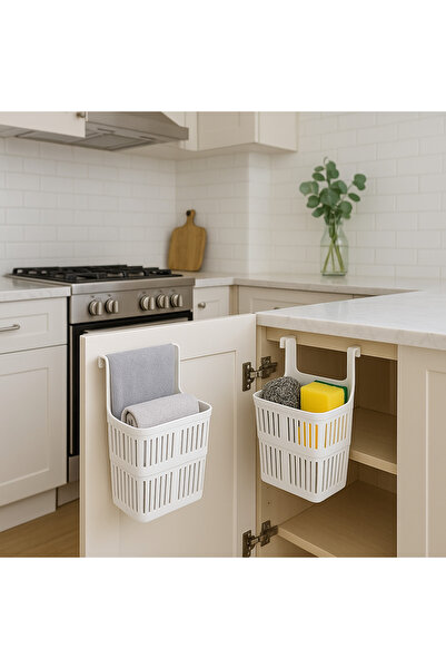 Veliday Askılı Dolap Içi Düzenleyici Sepet Raf 2'li Set