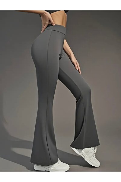 peri tower Női antracit spanyol szárú búvárszövet magas derekú harisnyanadrág