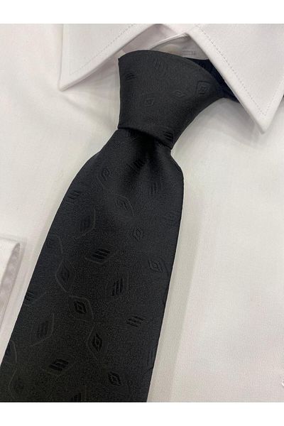 Pierre Cardin Pi̇erre Cardi̇n Woven Fabric Patterned Black Tie