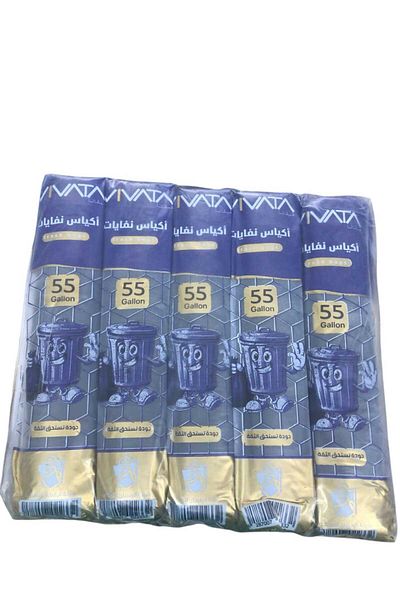 Vivana Vivana Heavy Duty Trash Bag Roll, 10 Rolls, 25 Bags Per Roll, 80 x 110 cm, 55 Gallons