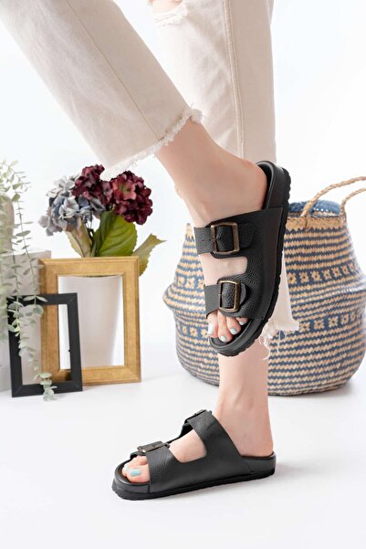 Zera airy siyah ortapedi hakiki deri terlik