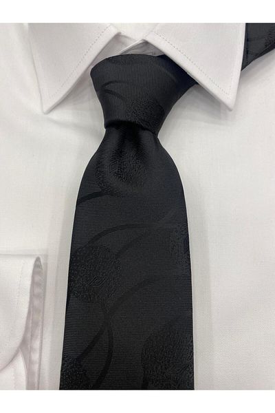 Pierre Cardin Pi̇erre Cardi̇n Woven Fabric Patterned Black Tie