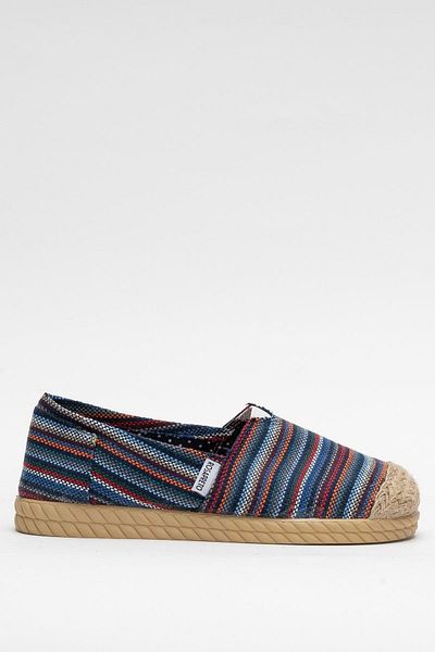 Liger Women's Linen Ballerina Shoes Dark Blue - Beige