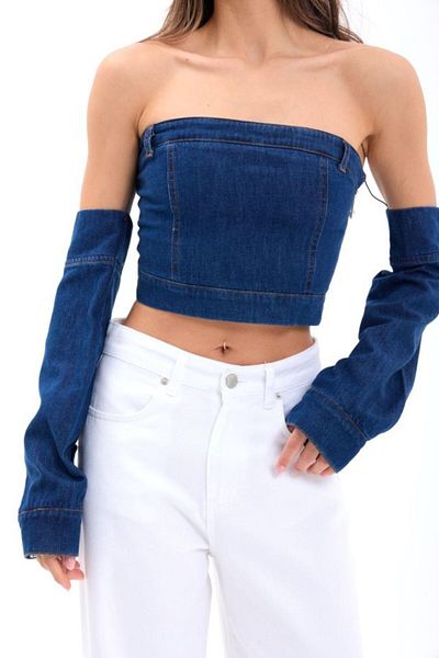 Kokosh moda 7357 Jeans Crop-Blue
