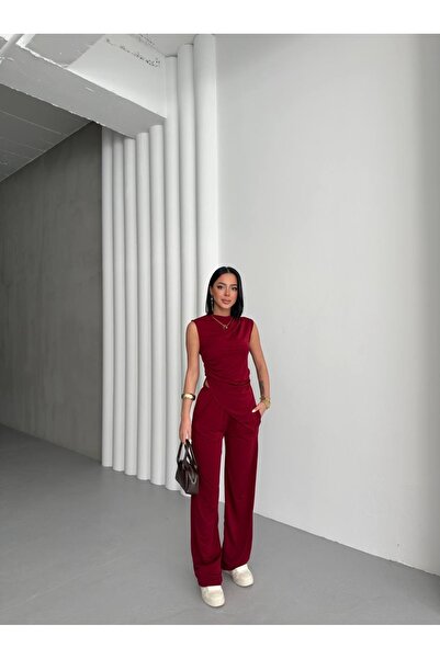 LAVİNİA Asimetrik bluzlu takım