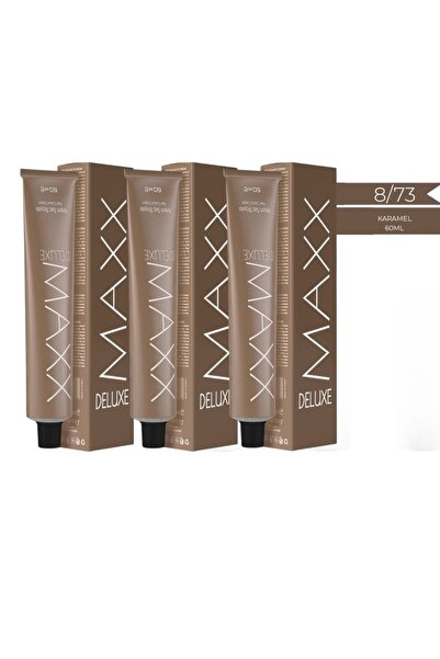 MAXX DELUXE 8.73 Karamel Krem Tüp Boya -60 ml 3 Adet
