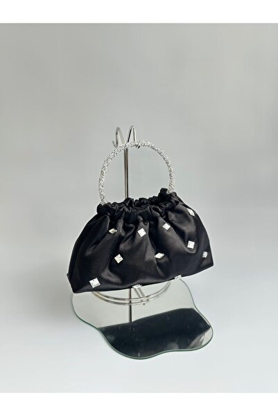 posst bag βραδινή τσάντα clutch με ασημένια ένθετα