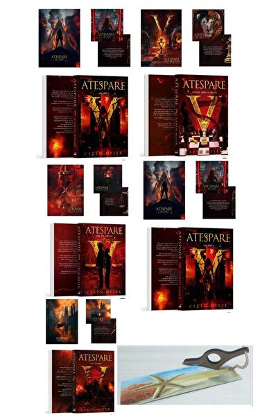 İndigo Kitap Ateşpare Serisi 5 Kitap Ciltli Kitap Okuma Yüzüğü Hediyeli