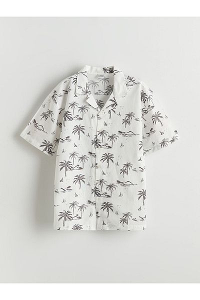 LC Waikiki Cămașă pentru băiat din țesătură poplin 100% bumbac