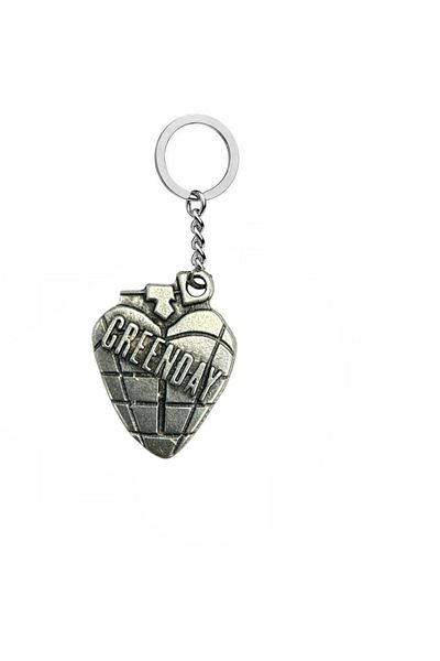 Herşey Nota Green Day Music Band Logo Keychain – Rock Style Accessory