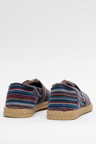 Liger Women's Linen Ballerina Shoes Dark Blue - Beige