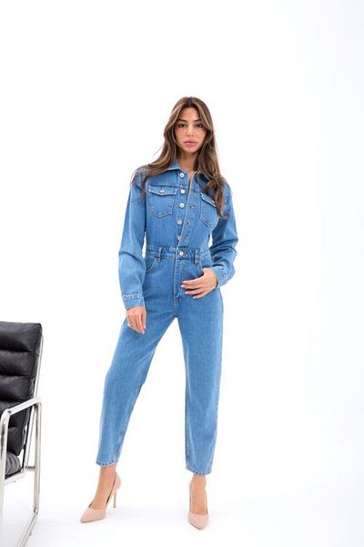 gelirr 6718 Jeans Jumpsuit-Blue