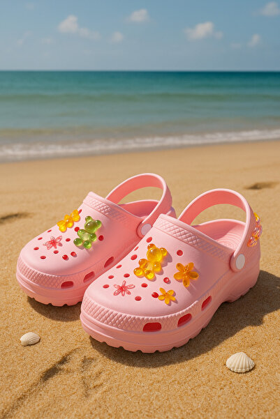 StWenn صنادل-شباشب للفتيات مطرزة بالجيليبون