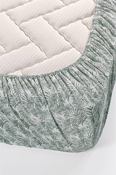 Sudemhome Oslo Double Cotton Sheet Elastic Pique Set Green