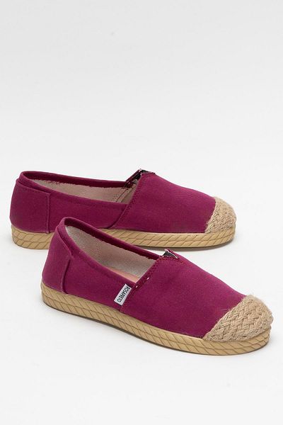 Liger Women's Linen Ballerina Shoes Claret Red