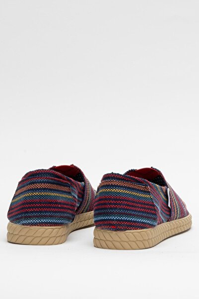 Liger Women's Linen Ballerina Shoes Claret Red - Beige