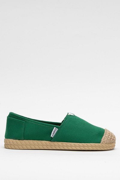 Liger Women's Linen Ballerina Shoes Green