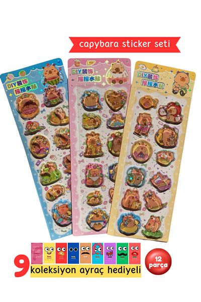 Pembe Pasaj Capybara 3D Water Sticker