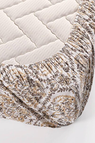 Sudemhome Oslo Double Cotton Sheet Elastic Pique Set Beige