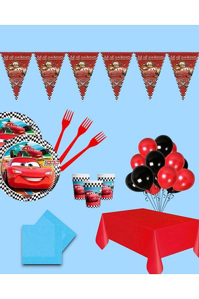 Evabrite Cars Cars Set of 16 Birthday Party Supplies