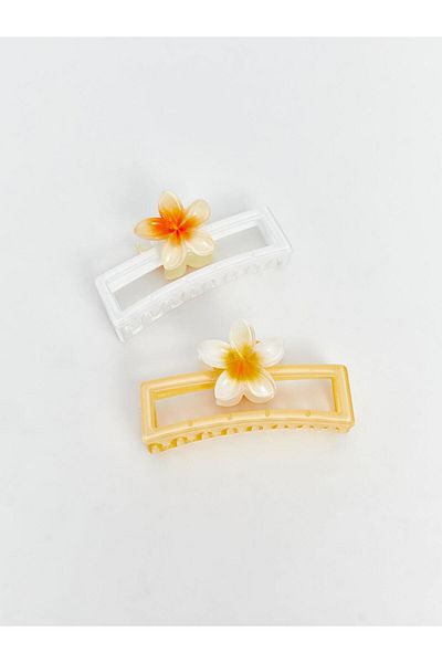 LC Waikiki Mixed Flower Figured Women's Peg Buckle Set of 2 (S5)